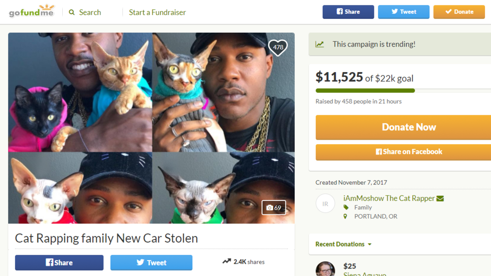 Portland cat rapper's car stolen Rose City car thefts on the rise