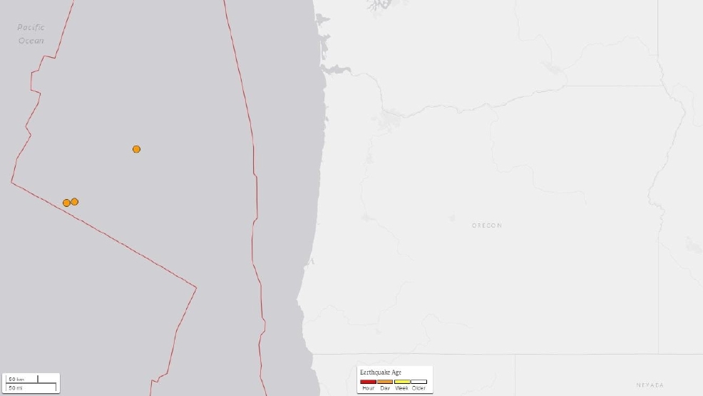 Three earthquakes recorded off Oregon coast, no tsunami warnings issued 21c195d1-bdcd-4016-ba09-ae694d0ef19c-large16x9_EarthquakesofftheOregoncoastUSGSphoto
