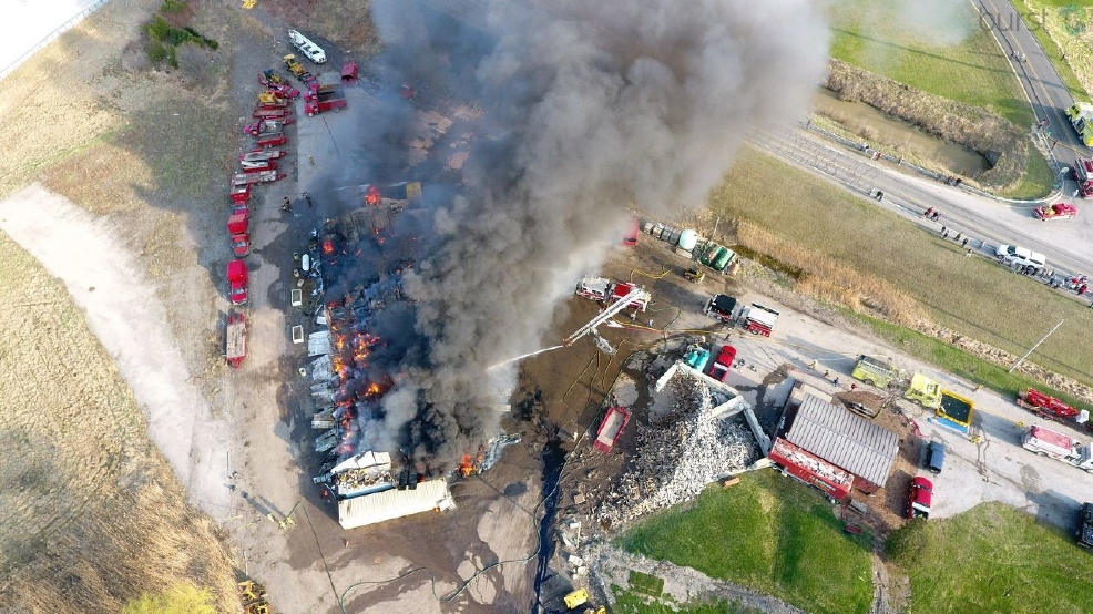 50 firefighters from 7 departments battle Zilwaukee Township fire