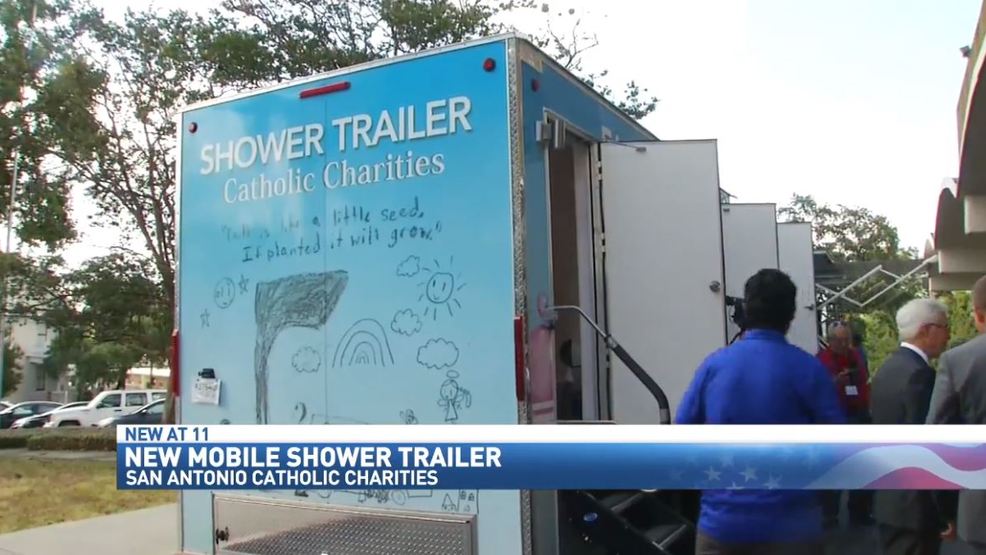 Local groups step up to help homeless with new shower trailer WOAI