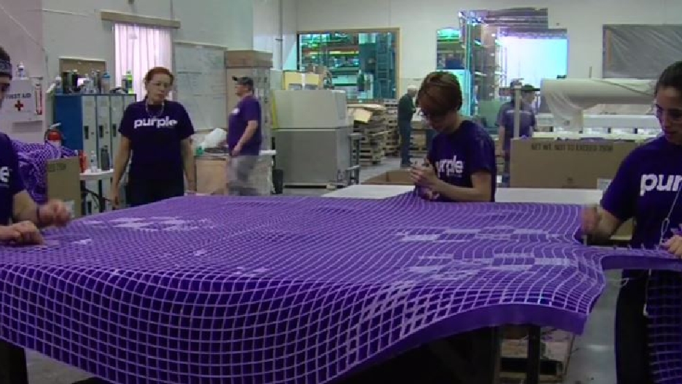 purple mattress in store