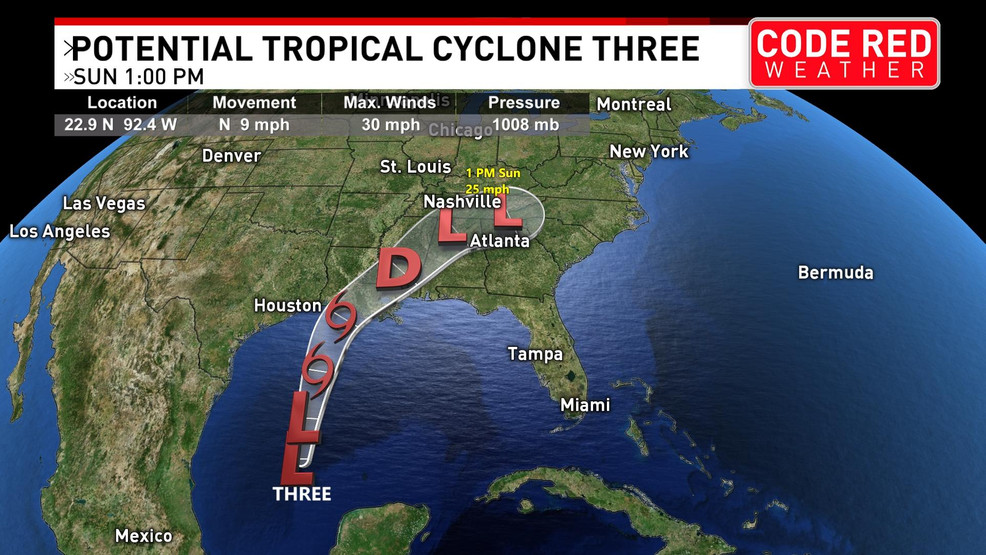 EYES ON THE GULF Tropical storm warning issued for parts of northern