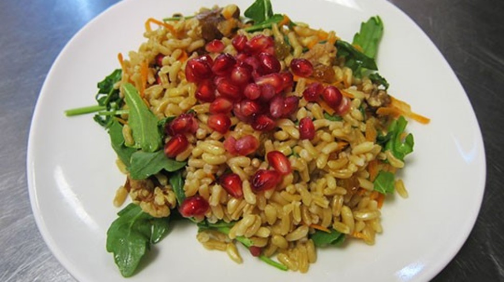 Cooking with Grains Kamut salad with pomegranate WJAR