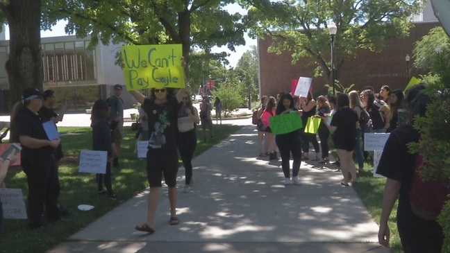 Chico State students protest fee increases 