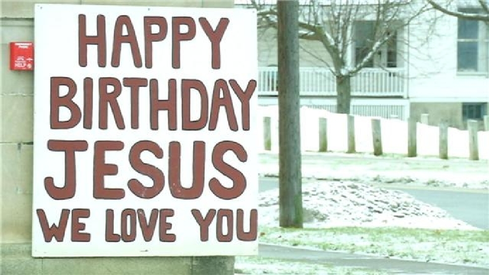 Happy Birthday Jesus Sign At Utica Fire Station Causing Controversy happy-birthday-jesus-sign-at-utica-fire-station-causing-controversy