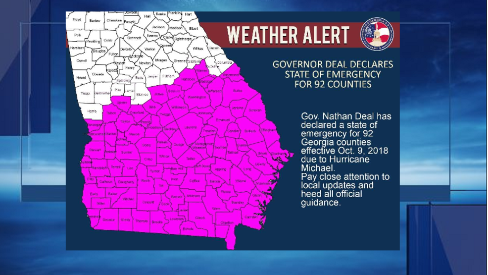 Gov. Deal declares state of emergency for 92 counties ahead of