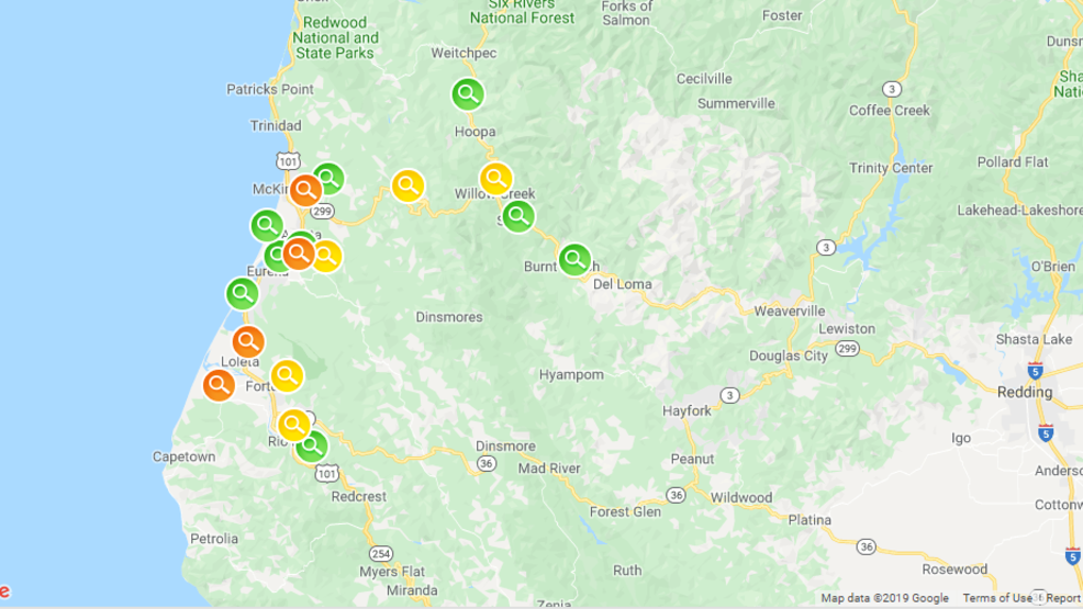 Nearly 20,000 PG&E customers lose power in Humboldt County during