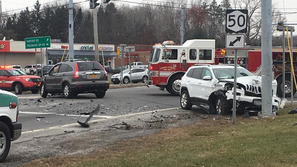 Crews on the scene of a two car crash in Glenville WRGB