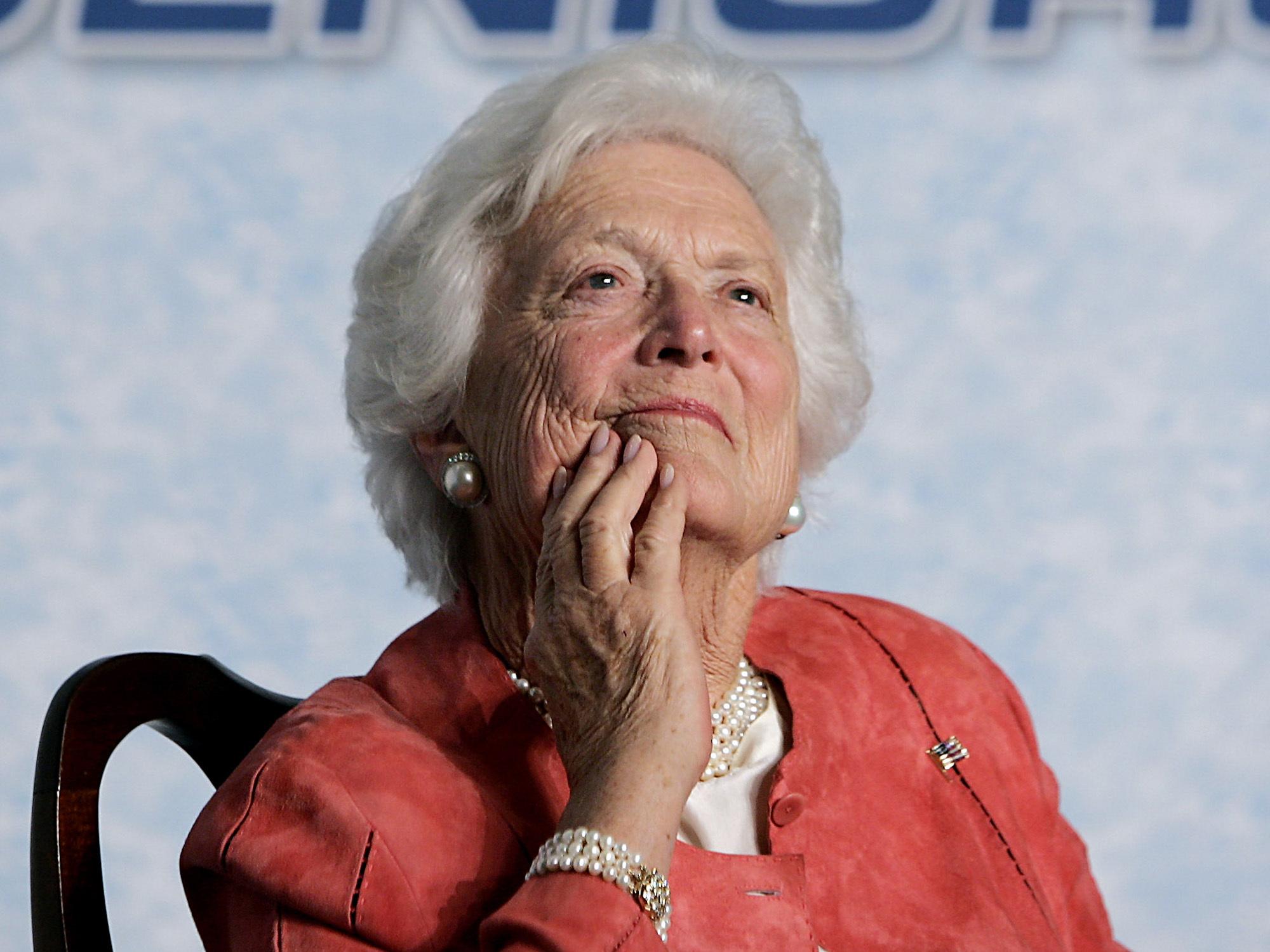 former first lady and matriarch of the bush family, barbara bush