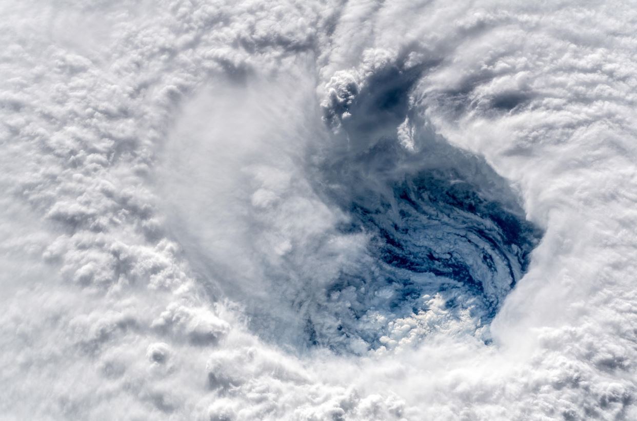 views of hurricane florence as seen from the international space